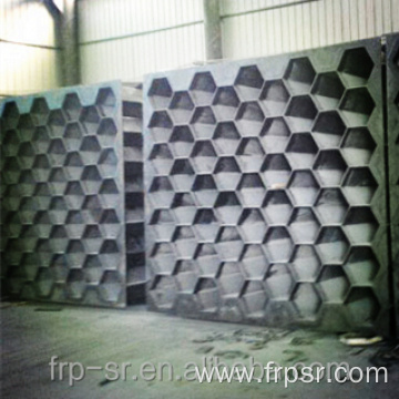 Dedusting equipment use hexagonal FRP electrode